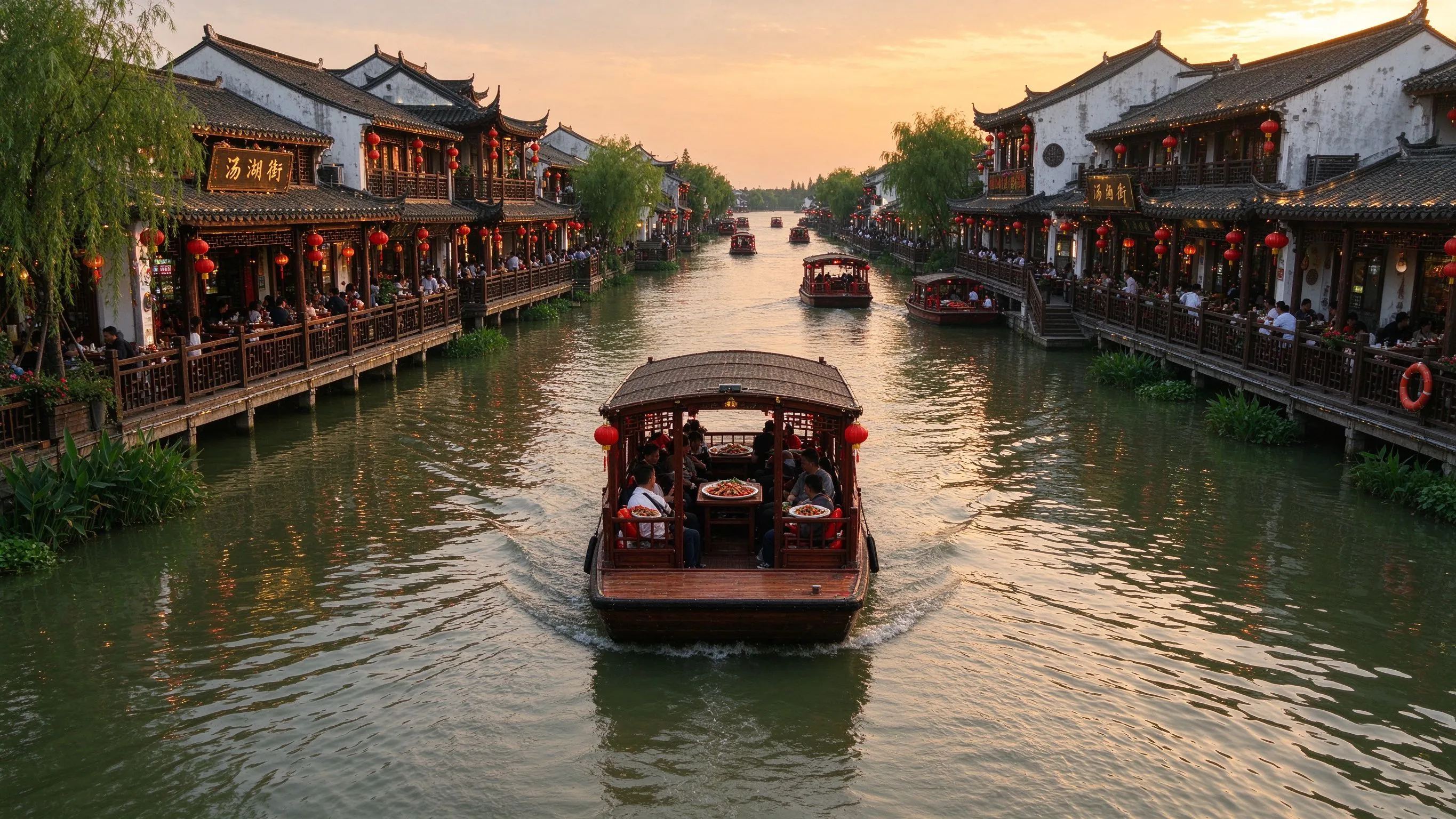 长荡湖水街深度游:0门票逛江南水上秘境,湖鲜吃到撑