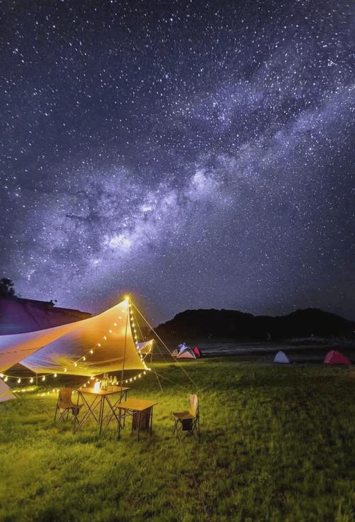金坛三星村民宿小院户外星空观星场景